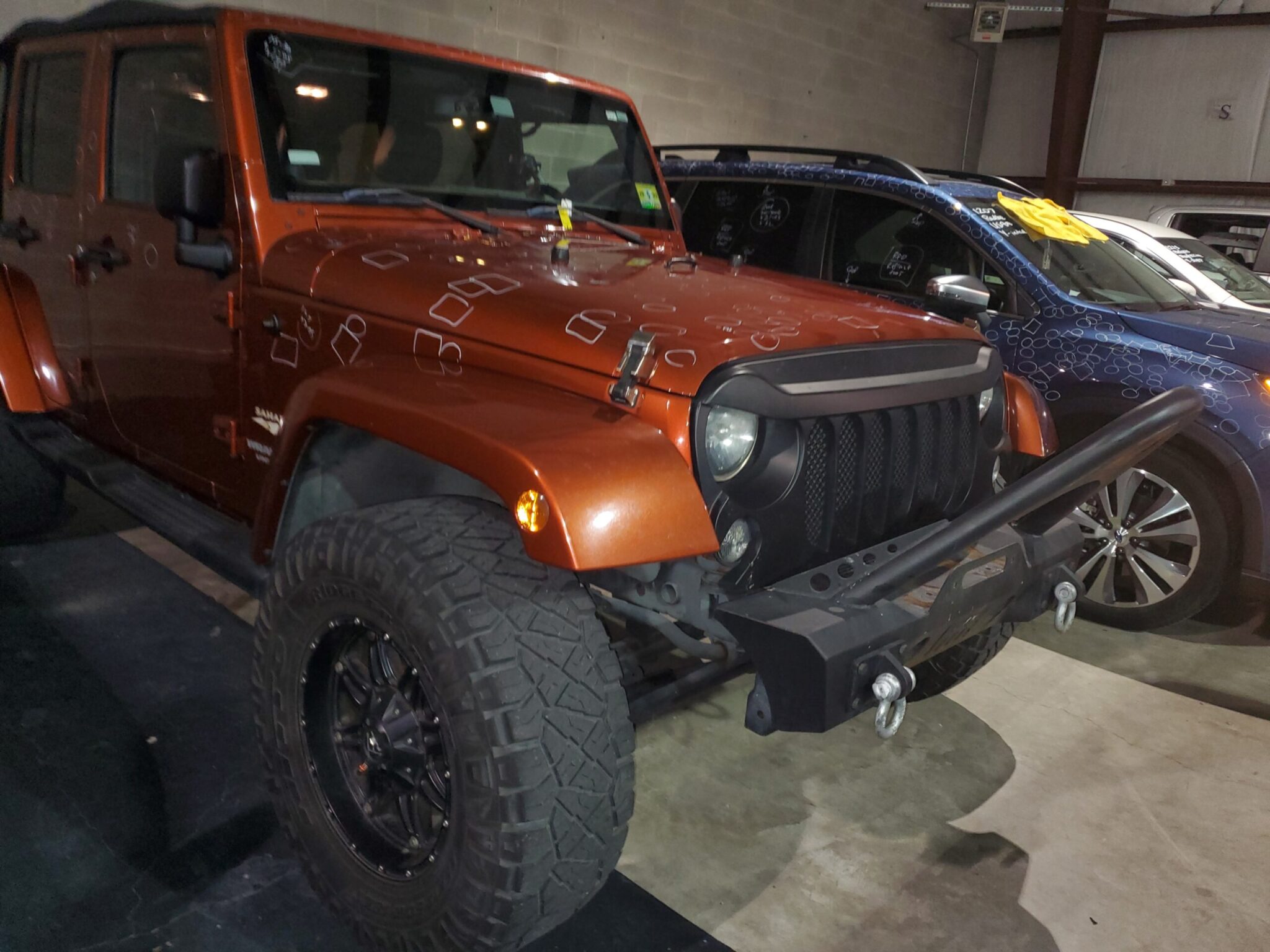 Jeep in for hail repair at Trident Killeen